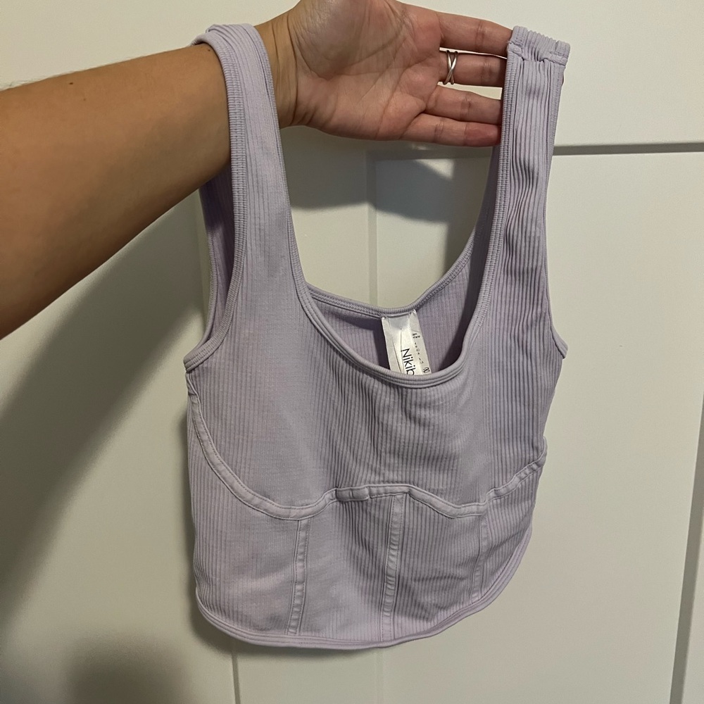 Nikibiki Light Purple Corset Style Seamless Cropped Top - One Size *Brand New*